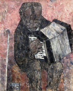 Akira Tanaka | L'accordéoniste à la canne, 1960
